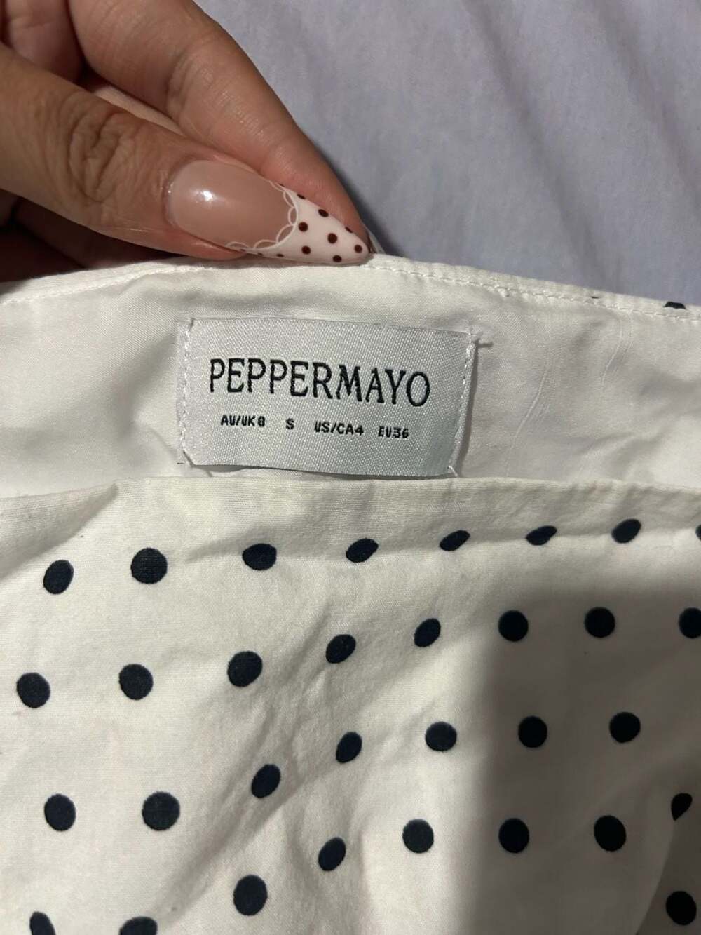 Peppermayo Black And White Polka Dot Smocked Tube Top - Picture 2 of 5